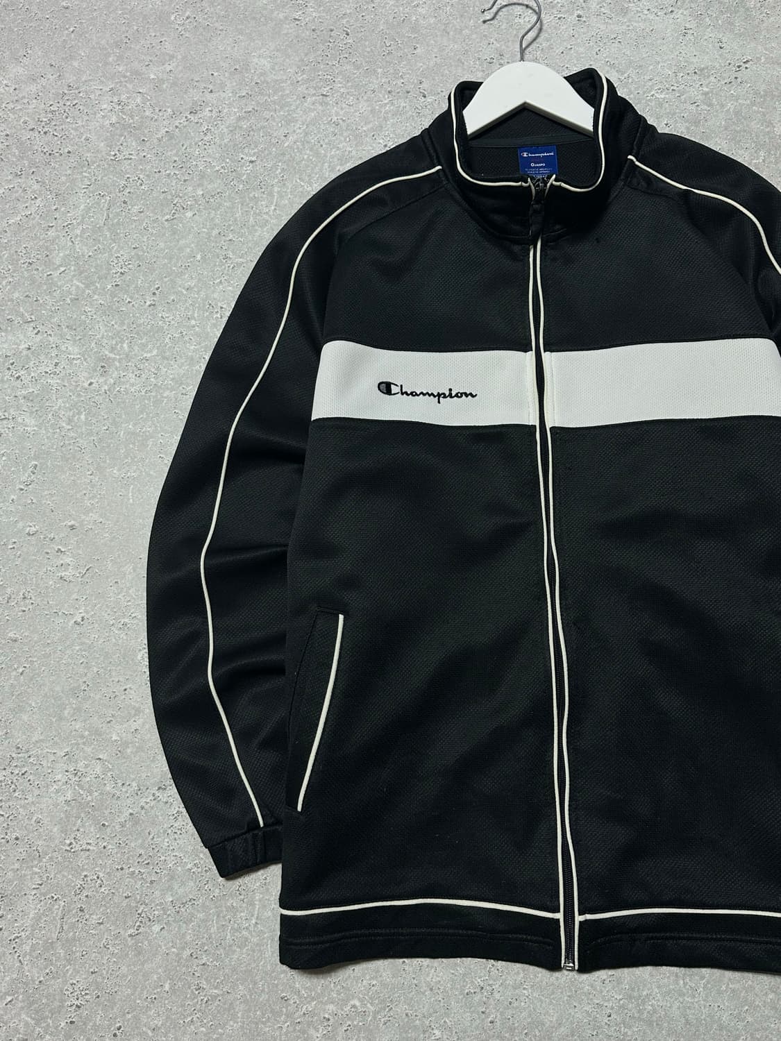 챔피온 스몰로고 배색 블랙 져지 상품이미지2