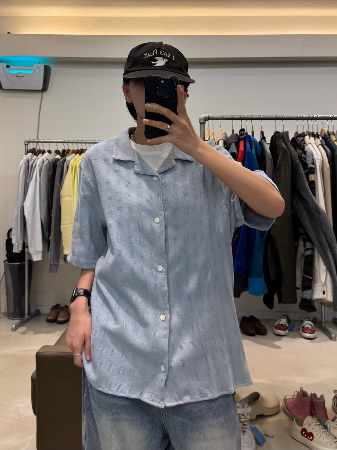 왁스 런던 시어서커 반팔 셔츠 상품이미지5