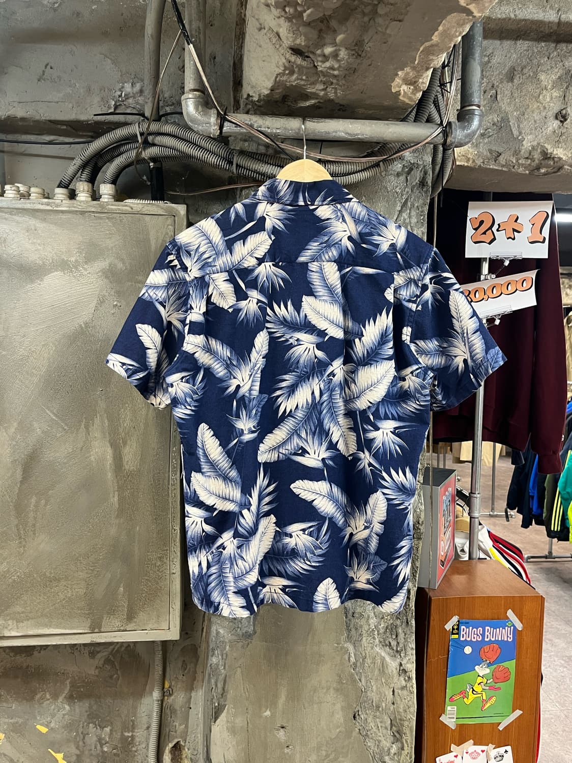 디아프바인 하와이안 반팔 셔츠 네이비 L #csz3509 상품이미지2