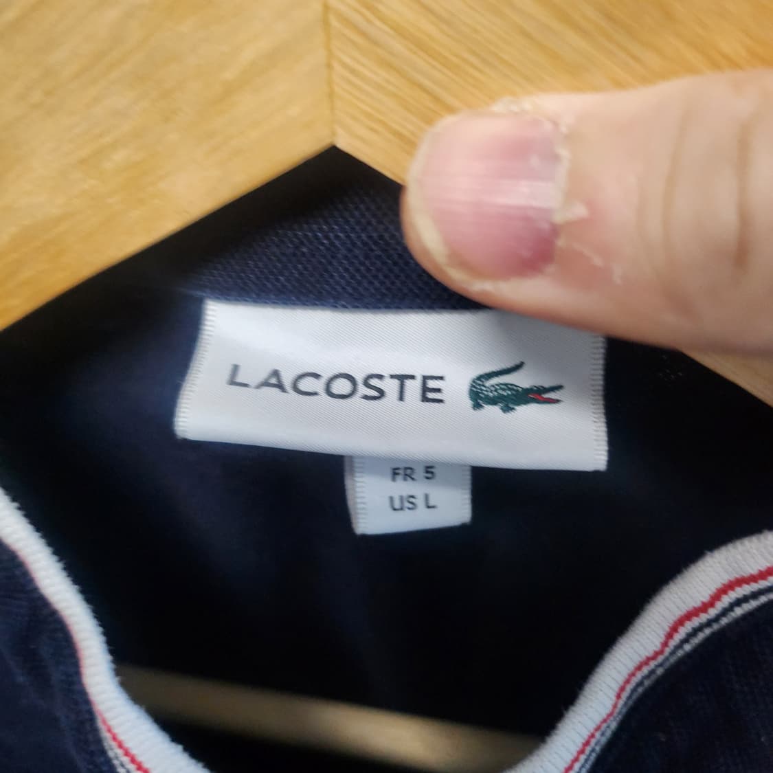 [105] 라코스테 차이나넥 반팔티 네이비 상품이미지3