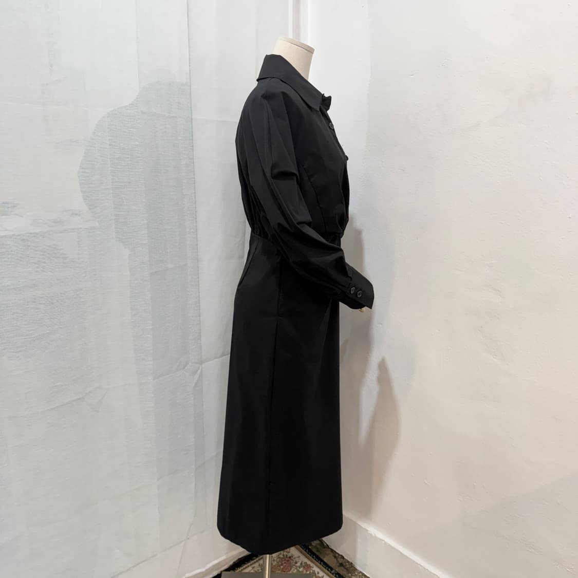 (S)유네미 your name here 트레이핑 블랙셔츠롱원피스 3677 상품이미지5