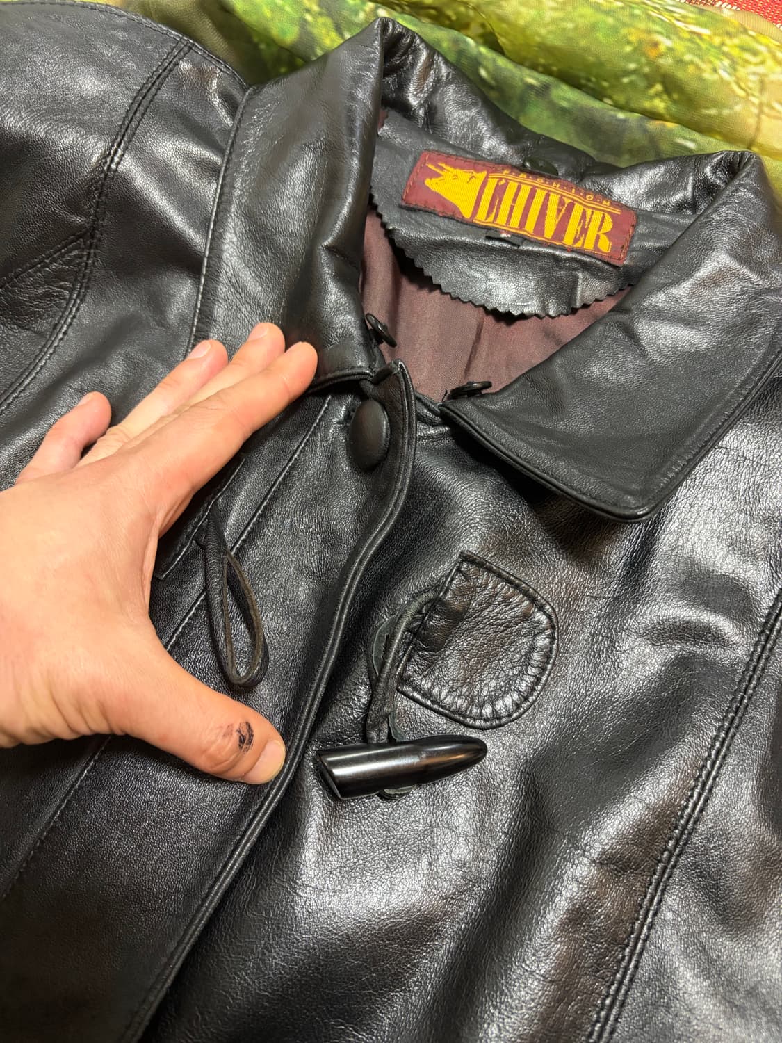 여성free) 빈티지 램스킨 양가죽 레더 더플 코트 상품이미지2