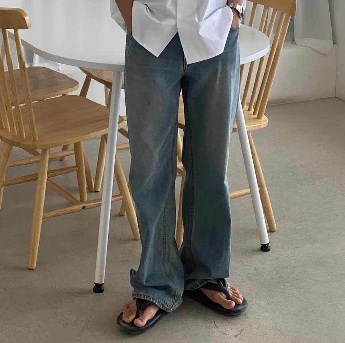 페이탈리즘 와이드 데님 청바지 44 상품이미지1