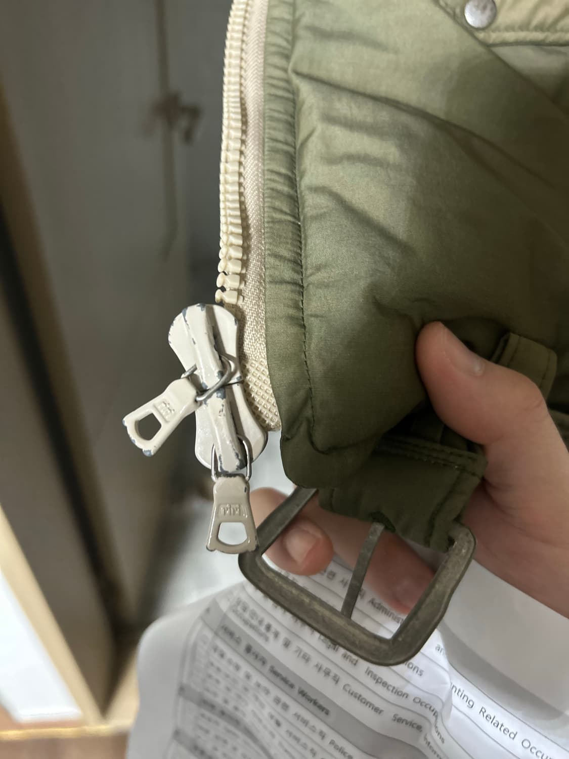 비즈빔 스트라블러 다운 베스트 올리브 상품이미지6