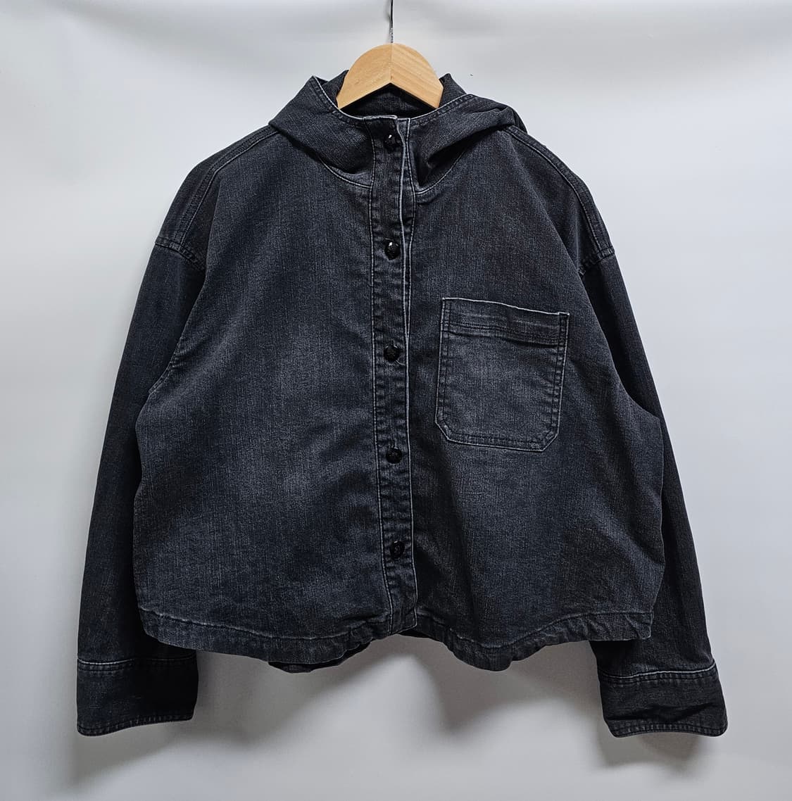 한섬 타임 23FW 후드 데님 숏자켓 F 상품이미지1
