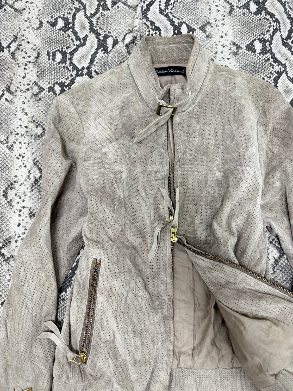 “Vintage”Y2K Mood Beige 2-way Buckle&Zip 상품이미지4
