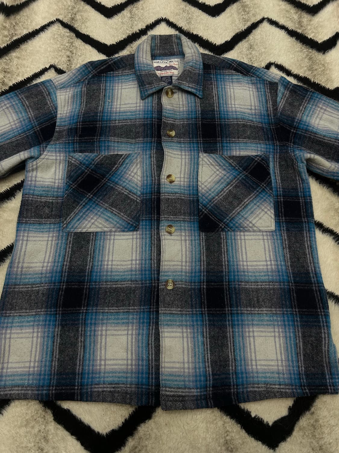 [M]Romantic Mocha 투포켓 플란넬 울 셔츠 상품이미지3