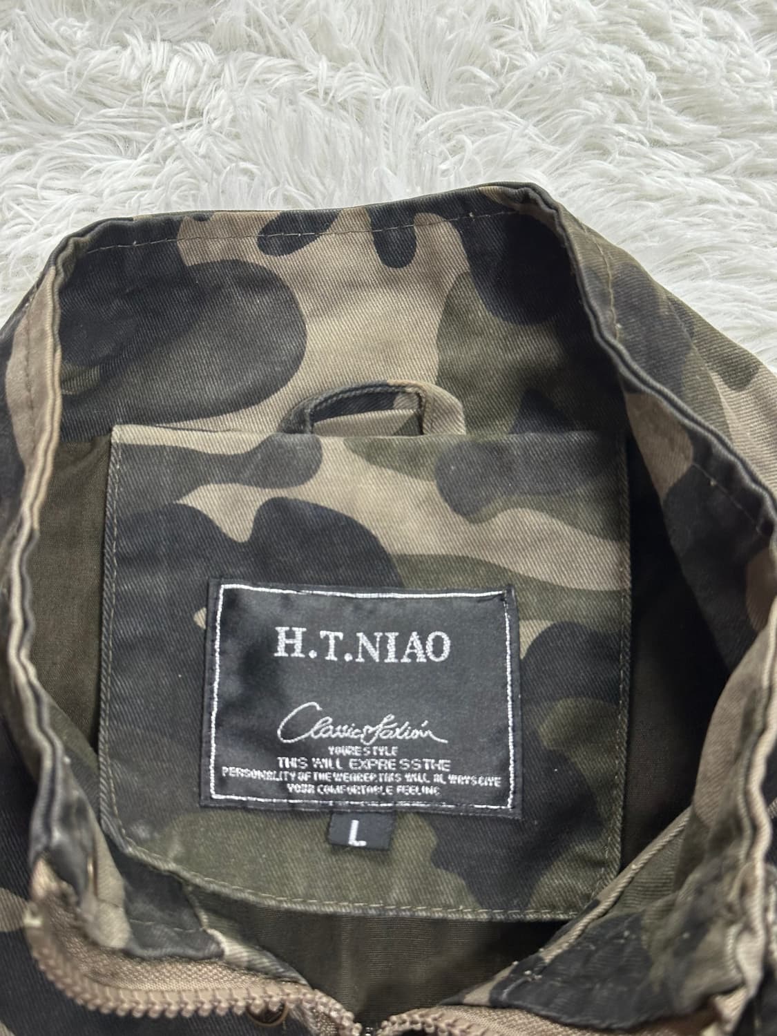 H.T.NIAO 카모플라쥬 야상 자켓 L 상품이미지5