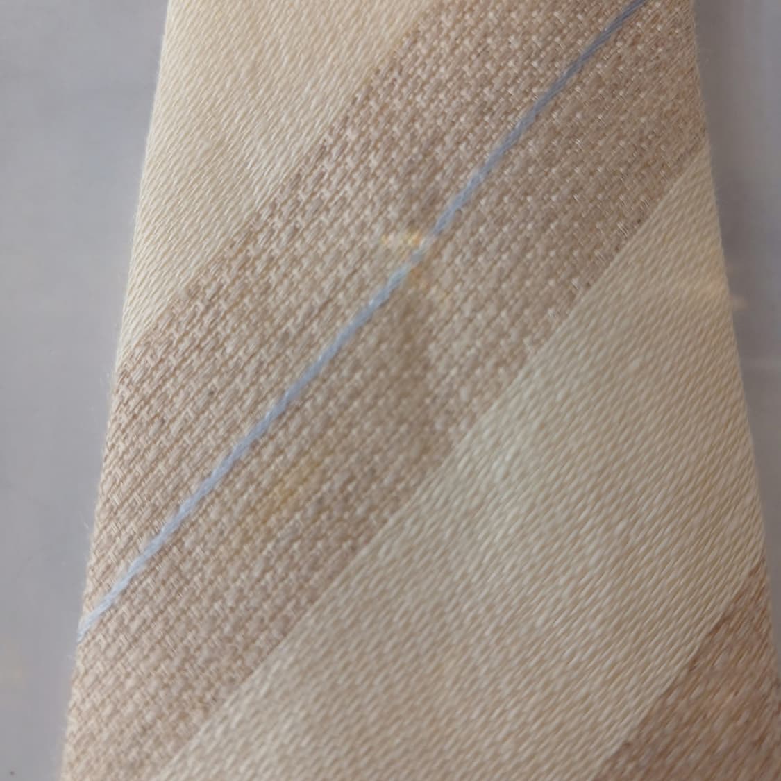 세루티 린넨 베이지 스트라이프 넥타이 9.4cm A등급 A19665 상품이미지8