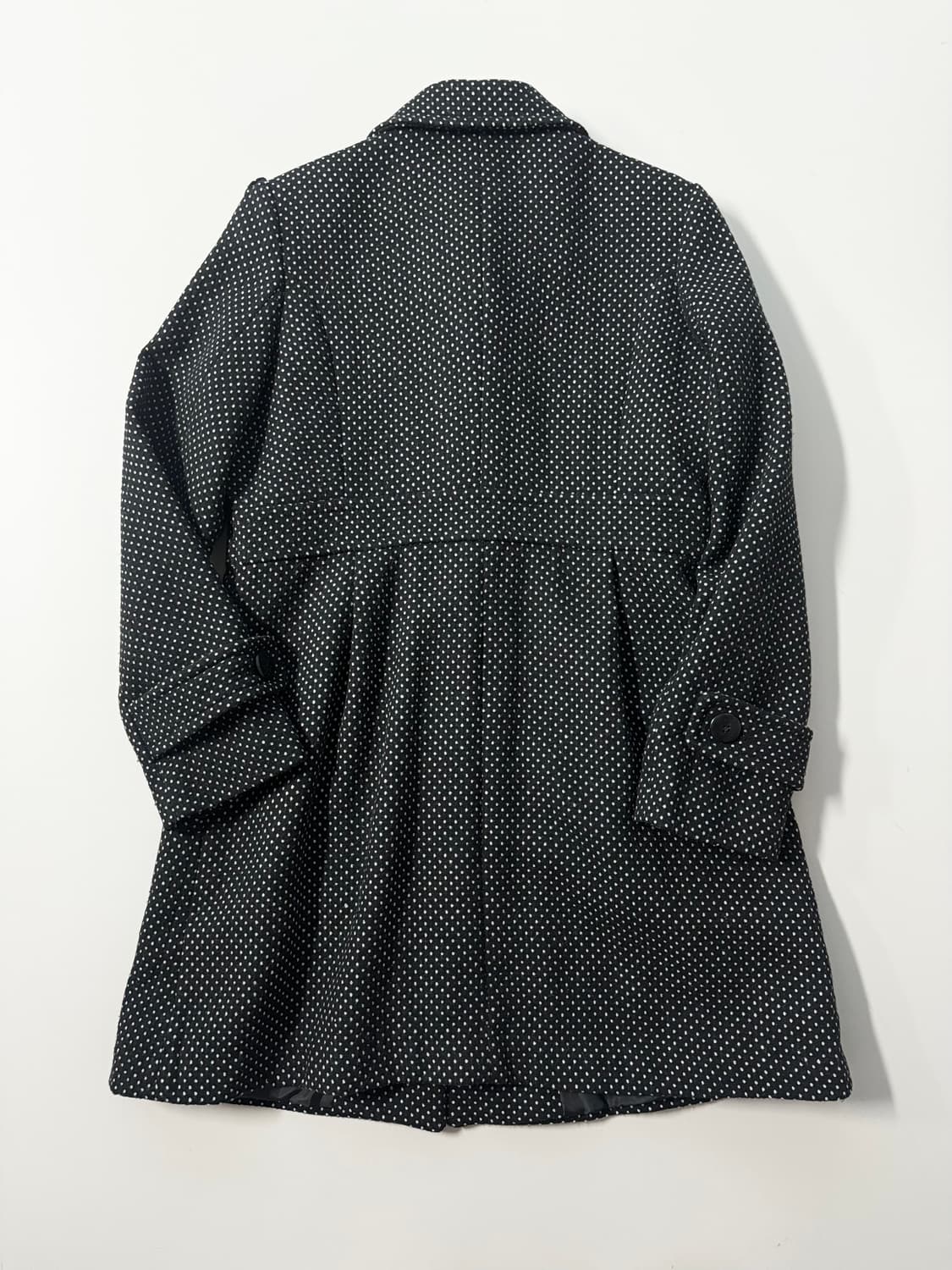 미니 도트 패턴 울 블렌디트 코트 상품이미지5