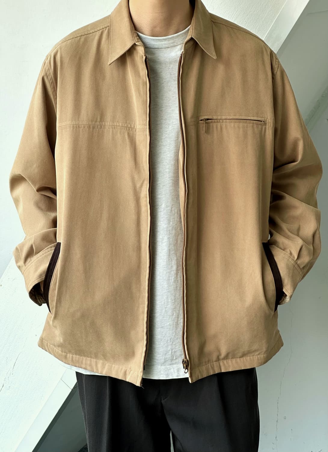 Design zip collar blouson 상품이미지7