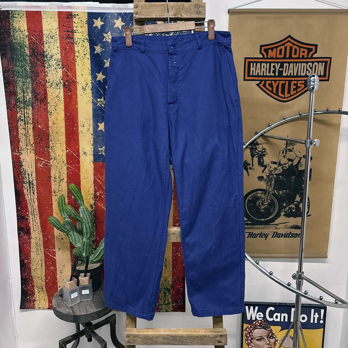 80s 오리지널 프렌치 워크팬츠 코튼트윌 프렌치 플라이 N677 상품이미지1