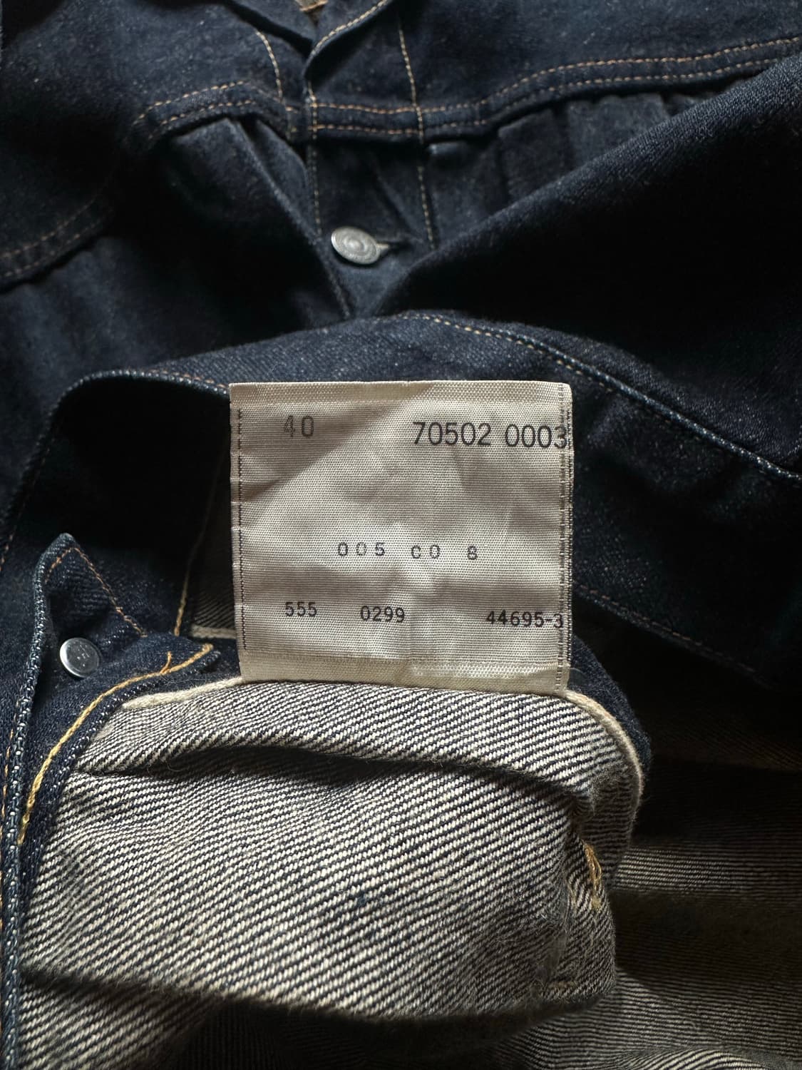 90s USA Valencia Levis 507XX 2nd Jacket 상품이미지10