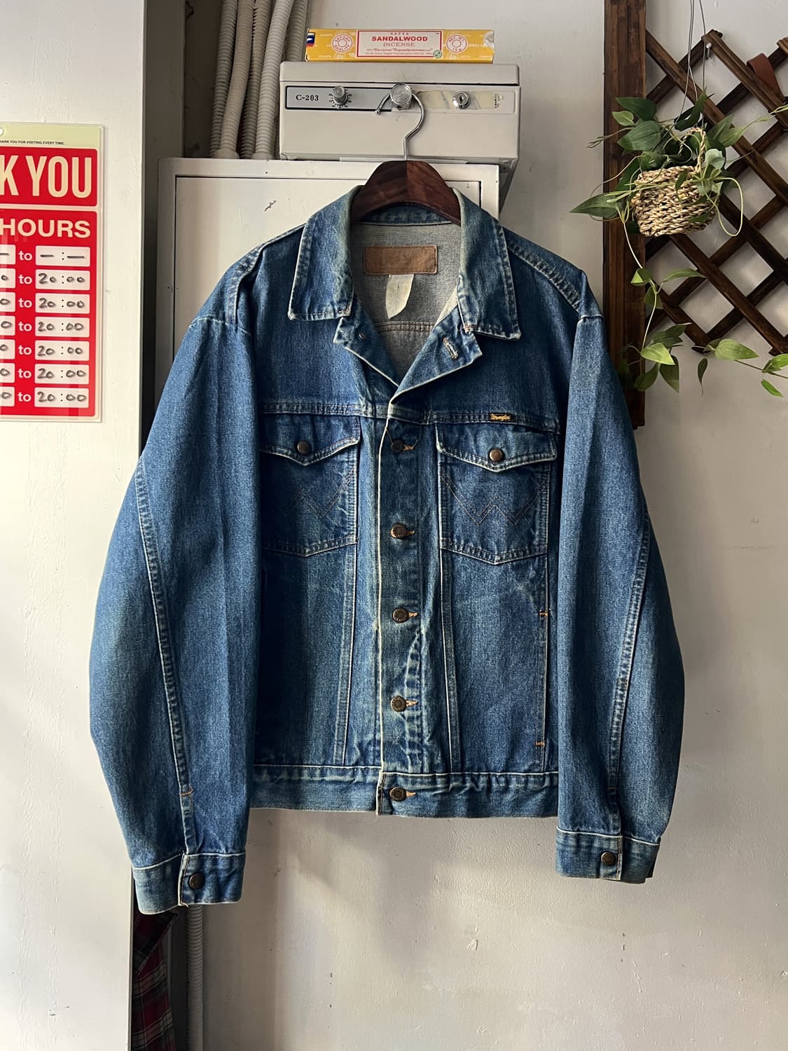[L]90's Wrangler USA 랭글러 빈티지 데님 트러커 자켓 상품이미지1