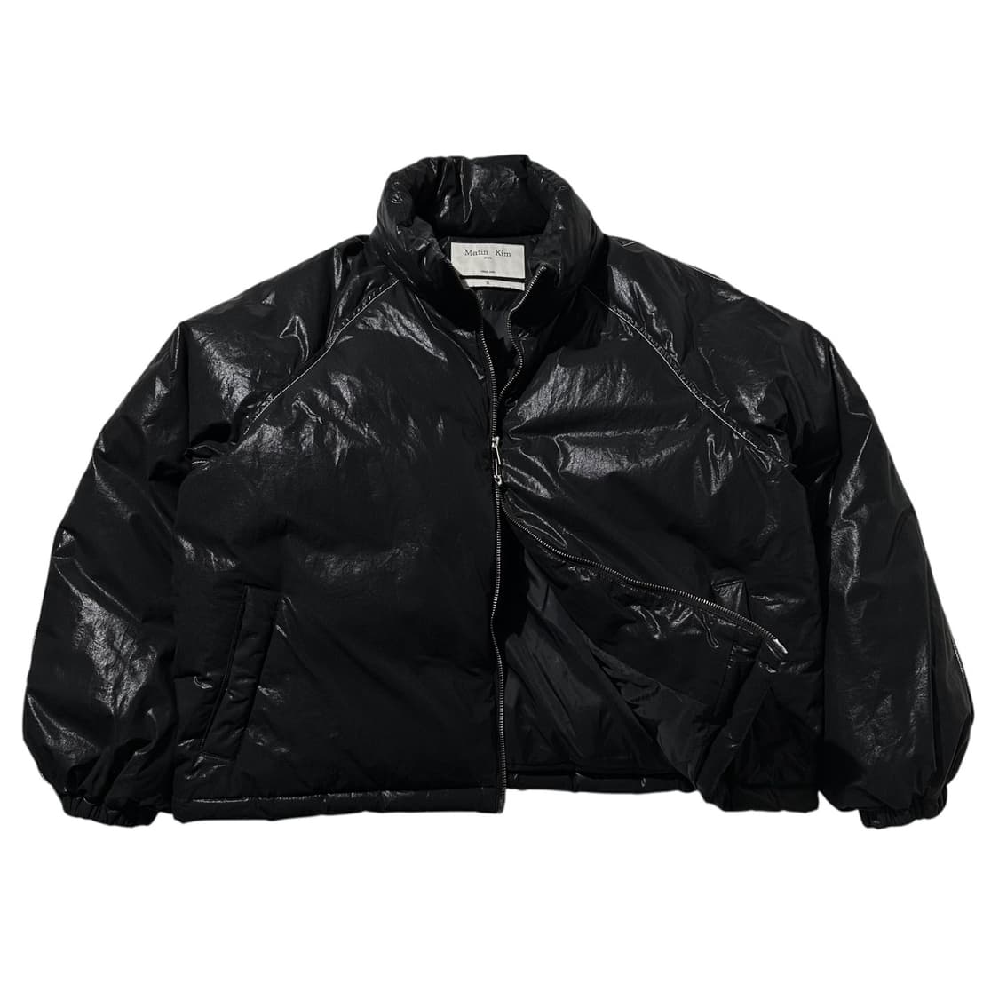23fw 마뗑킴 로고 코팅 다운 패딩 점퍼 상품이미지3