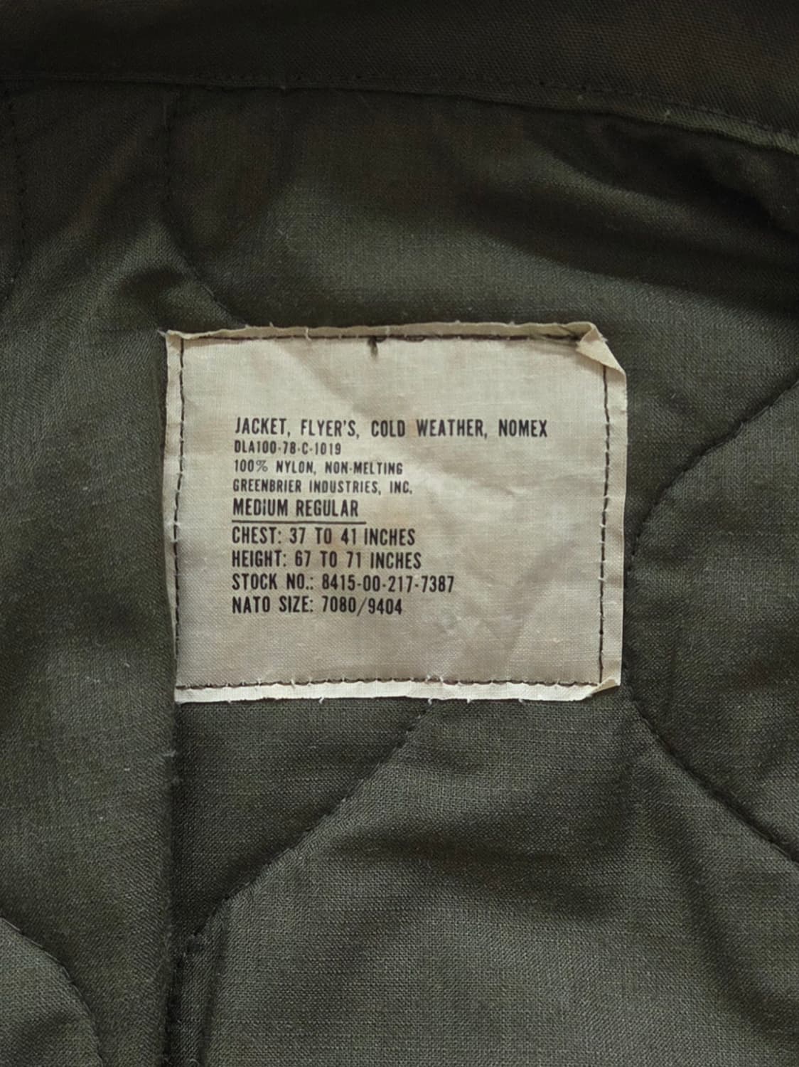 1978 OG CVC 탱커 자켓 플라이어 M-R 상품이미지3