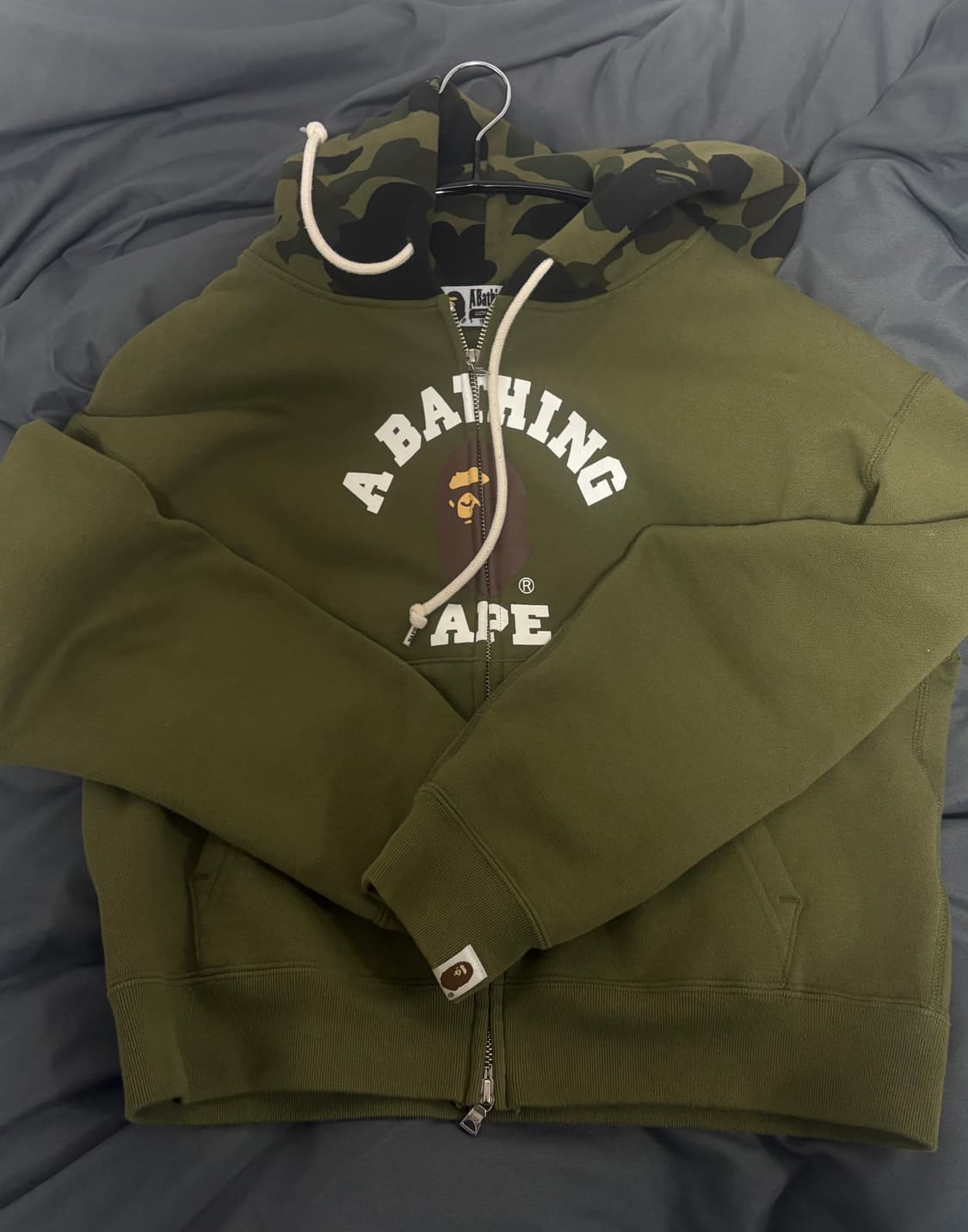 베이프 1ST 카모 크롭 후드집업 S 상품이미지1