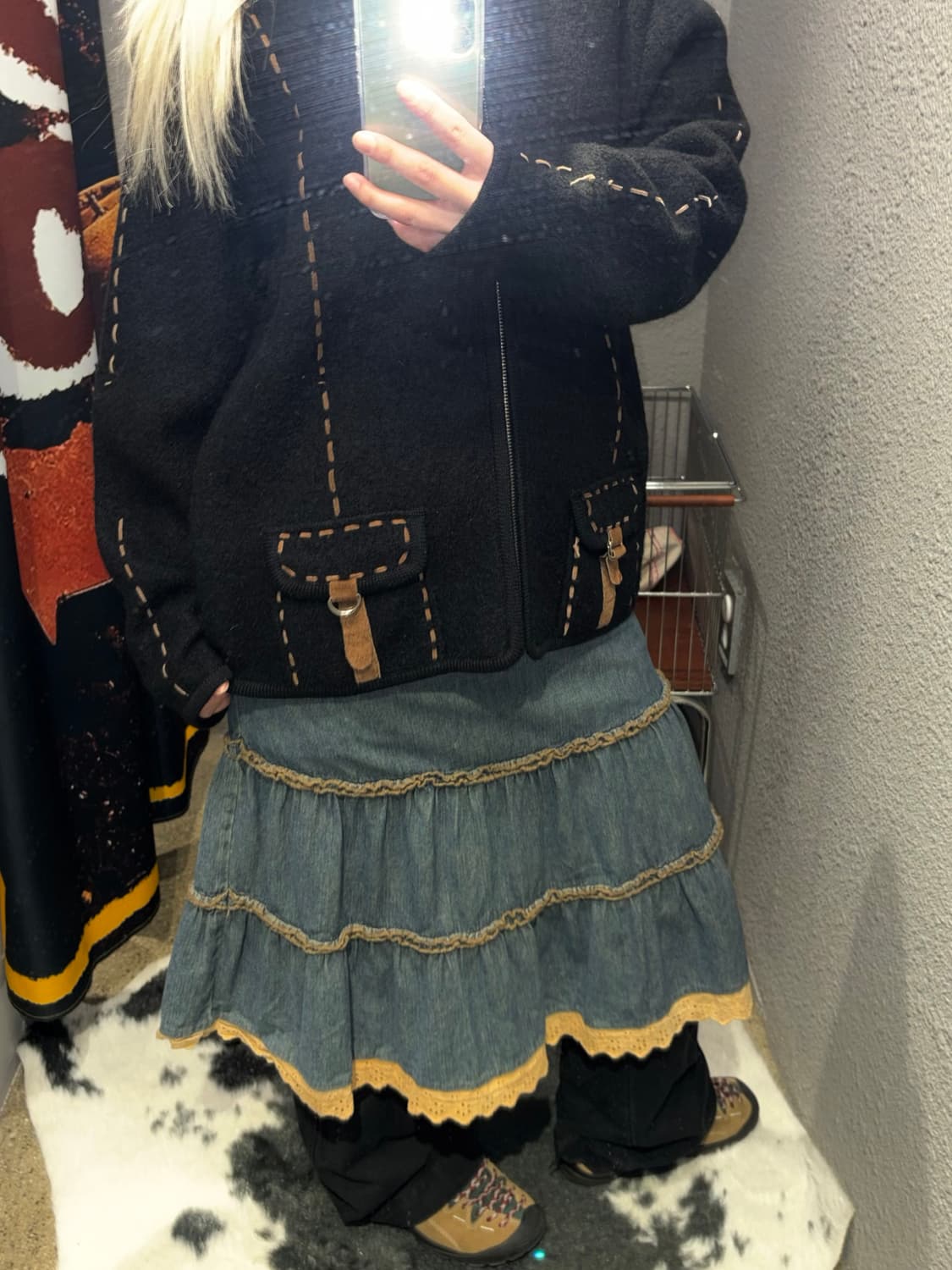 빈티지 스티치 울 자켓 상품이미지2