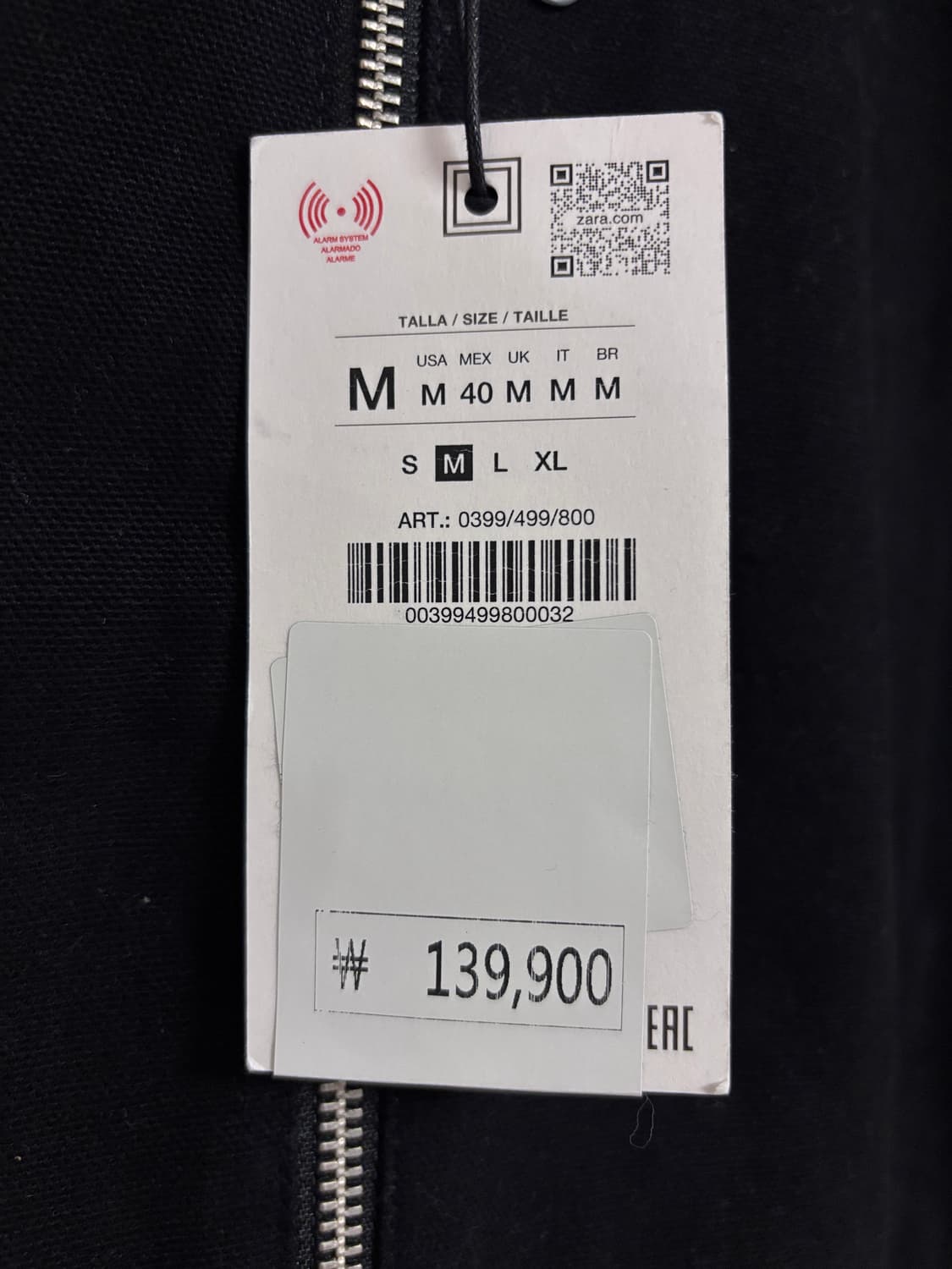 새상품) M 자라 버튼 포인트 블랙 재킷 상품이미지5