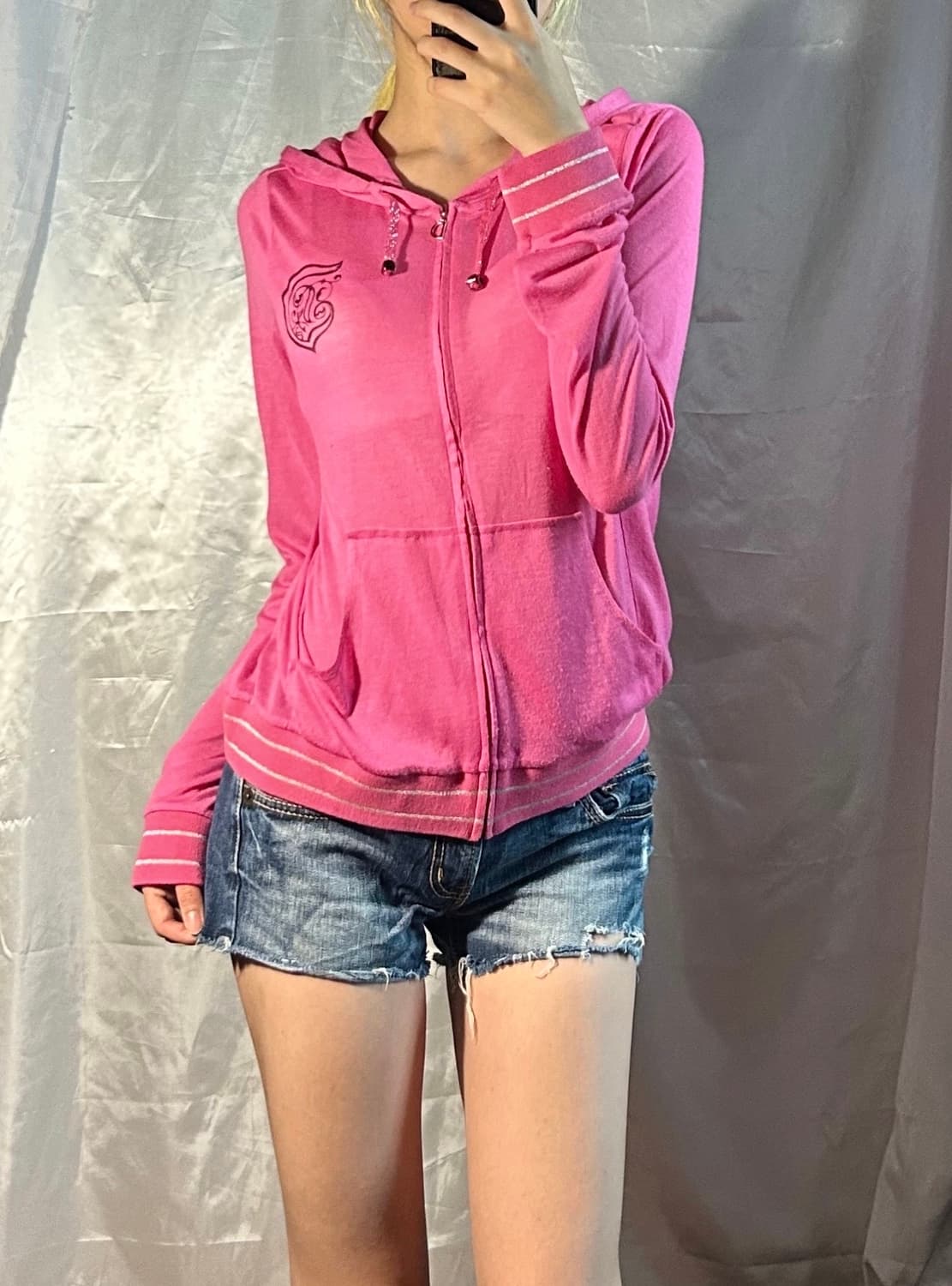 pink gal hood zip-up   상품이미지1