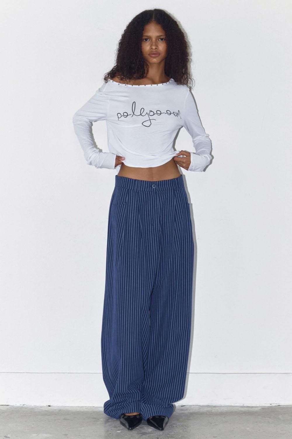 폴리수엠 스트라이프 팬츠 상품이미지2