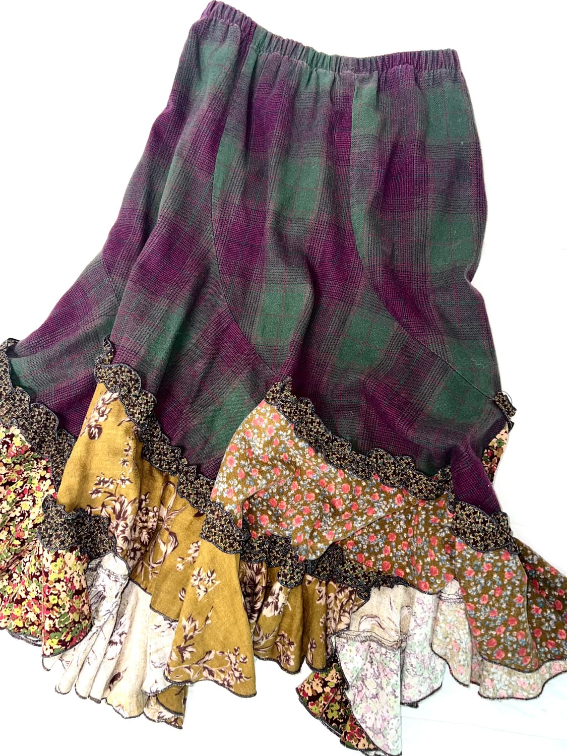 y2k 빈티지 그런지페어리 갸루 모리걸 레이어드 스커트 롱치마 레이스 상품이미지2