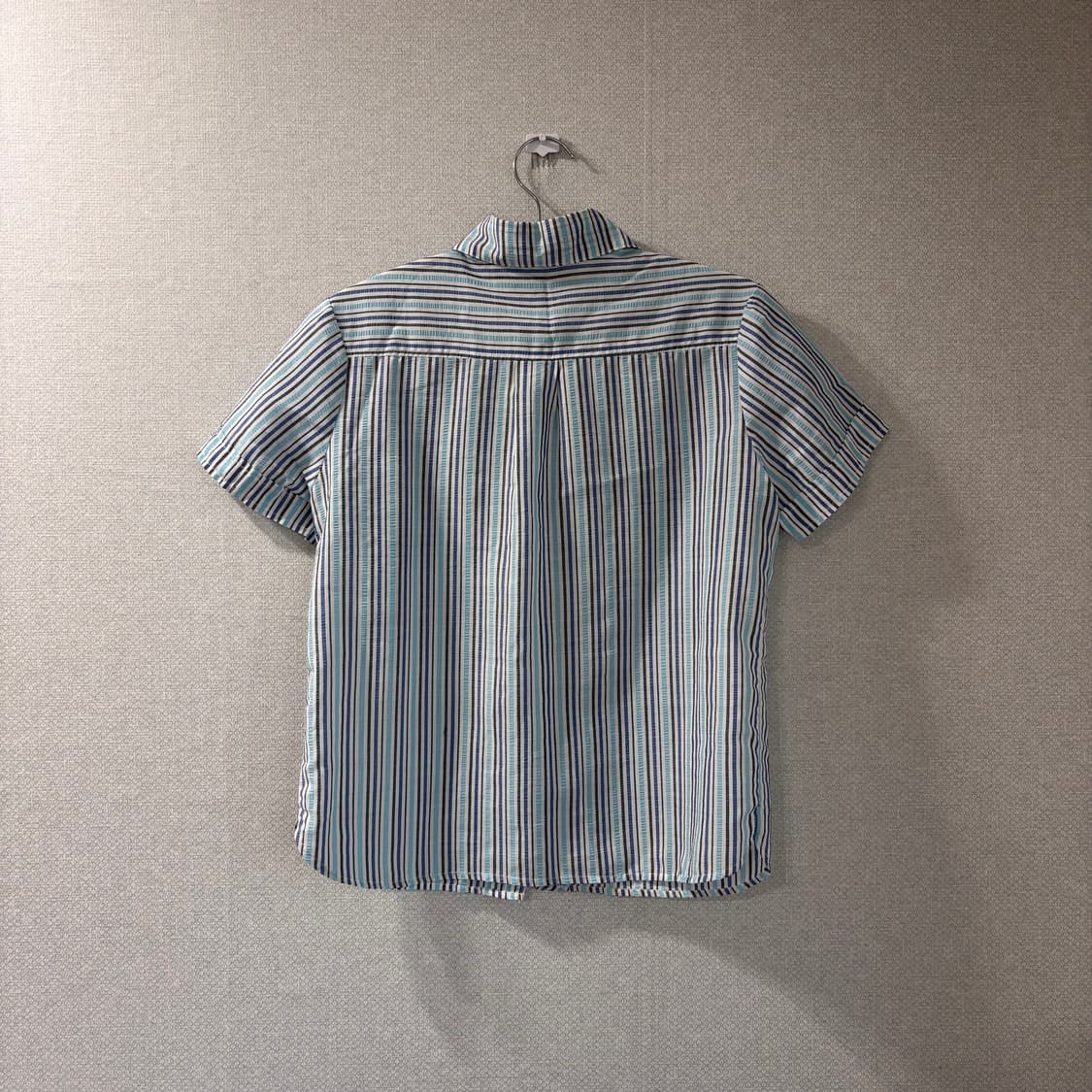 블루 스트라이프 반팔 셔츠 상품이미지6