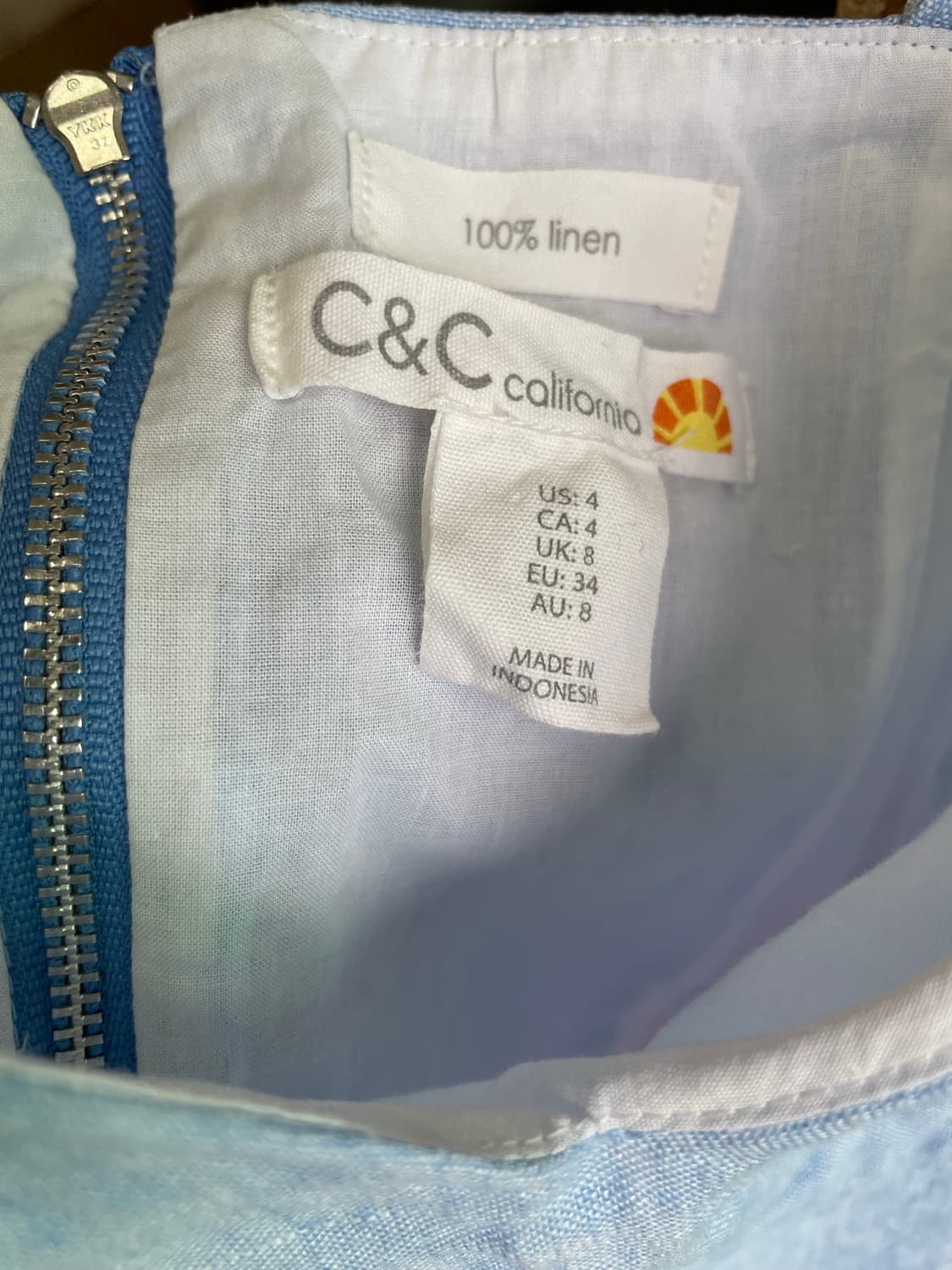 [S] C&C California 100% 린넨 컬러블록 원피스 상품이미지4
