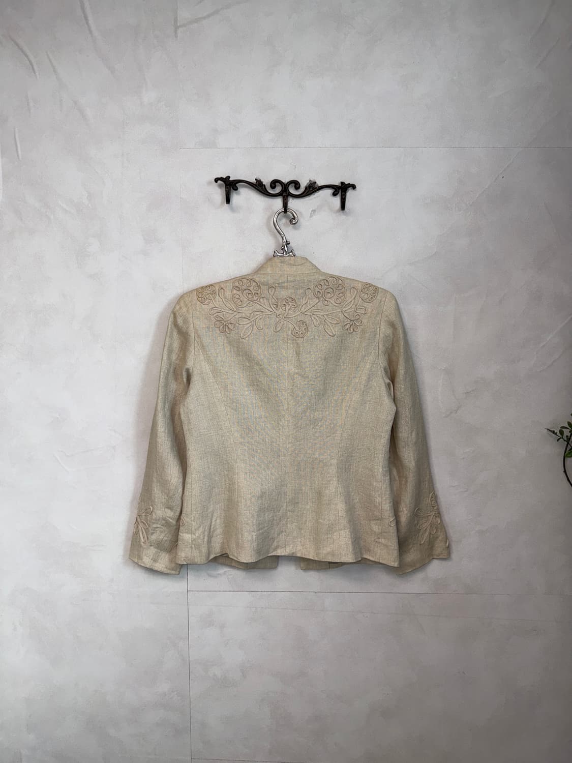 Talbots ivory linen oriental button jk 상품이미지4