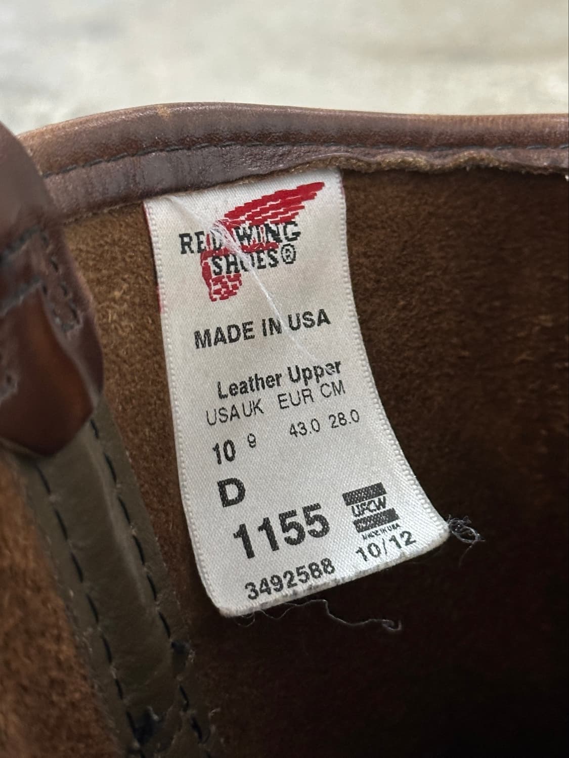 90‘s OG USA Made 레드윙 1155 페코스 웨스턴 부츠 상품이미지8