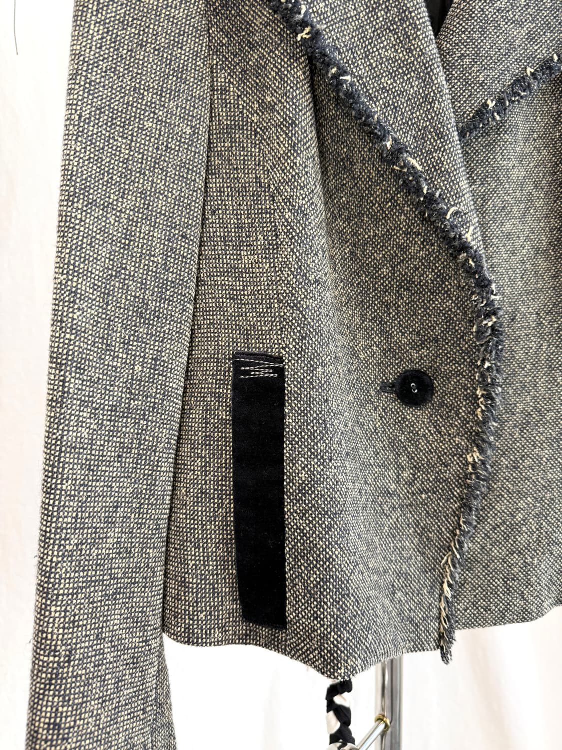 Hiroko Koshino 마이크로 프린지 트위드 블레이저 상품이미지6