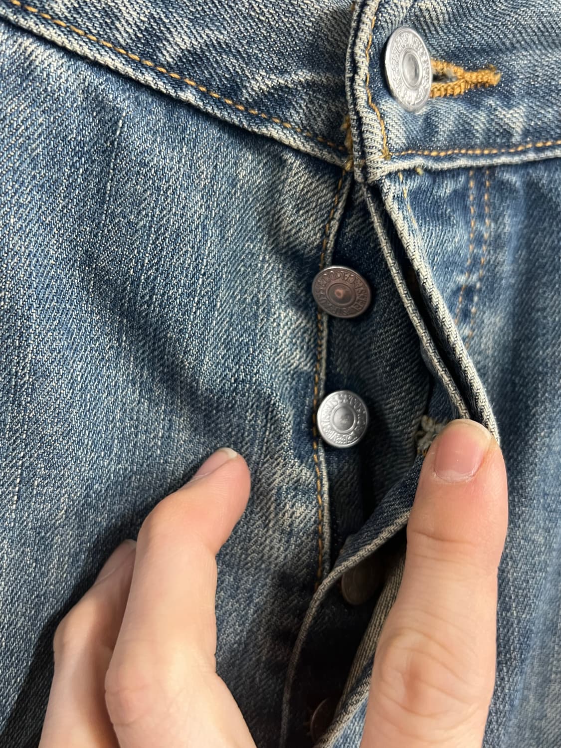 00s Levis 리바이스 501 스트레이트 레그 버튼플라이 데님 팬츠 상품이미지3