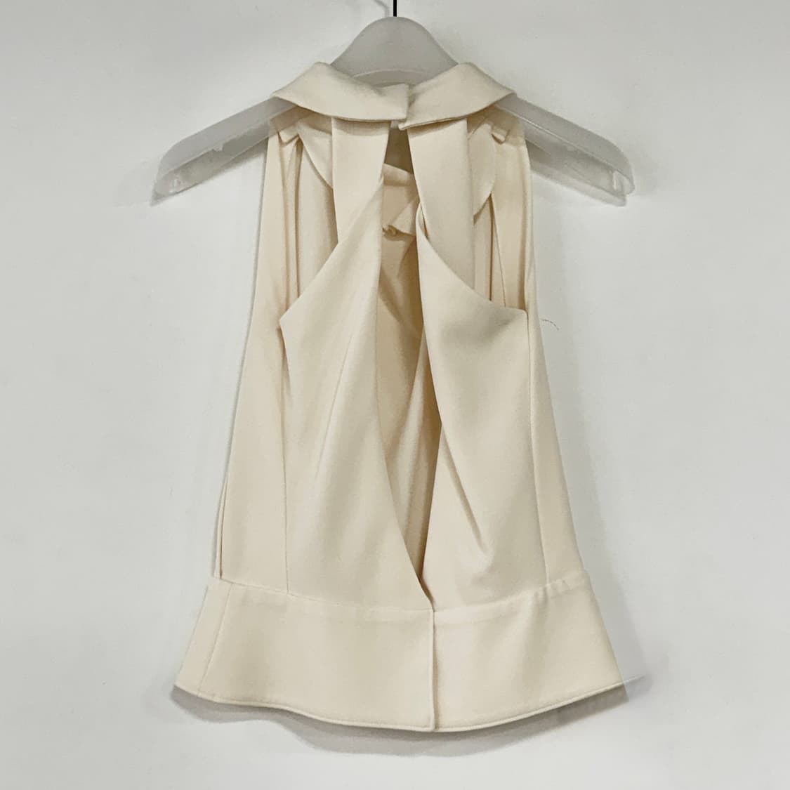 발렌시아가 드레이프 넥 실크 베스트 상품이미지5