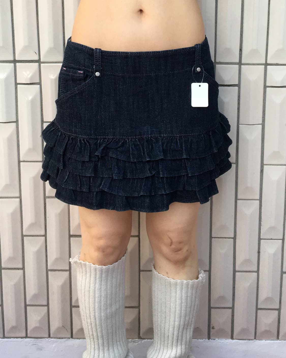 Frill point denim skirt 상품이미지4