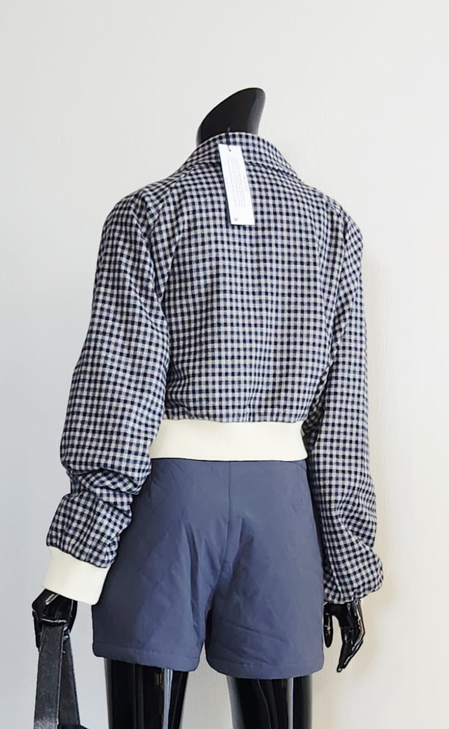 깅엄체크 크롭 자켓  상품이미지5