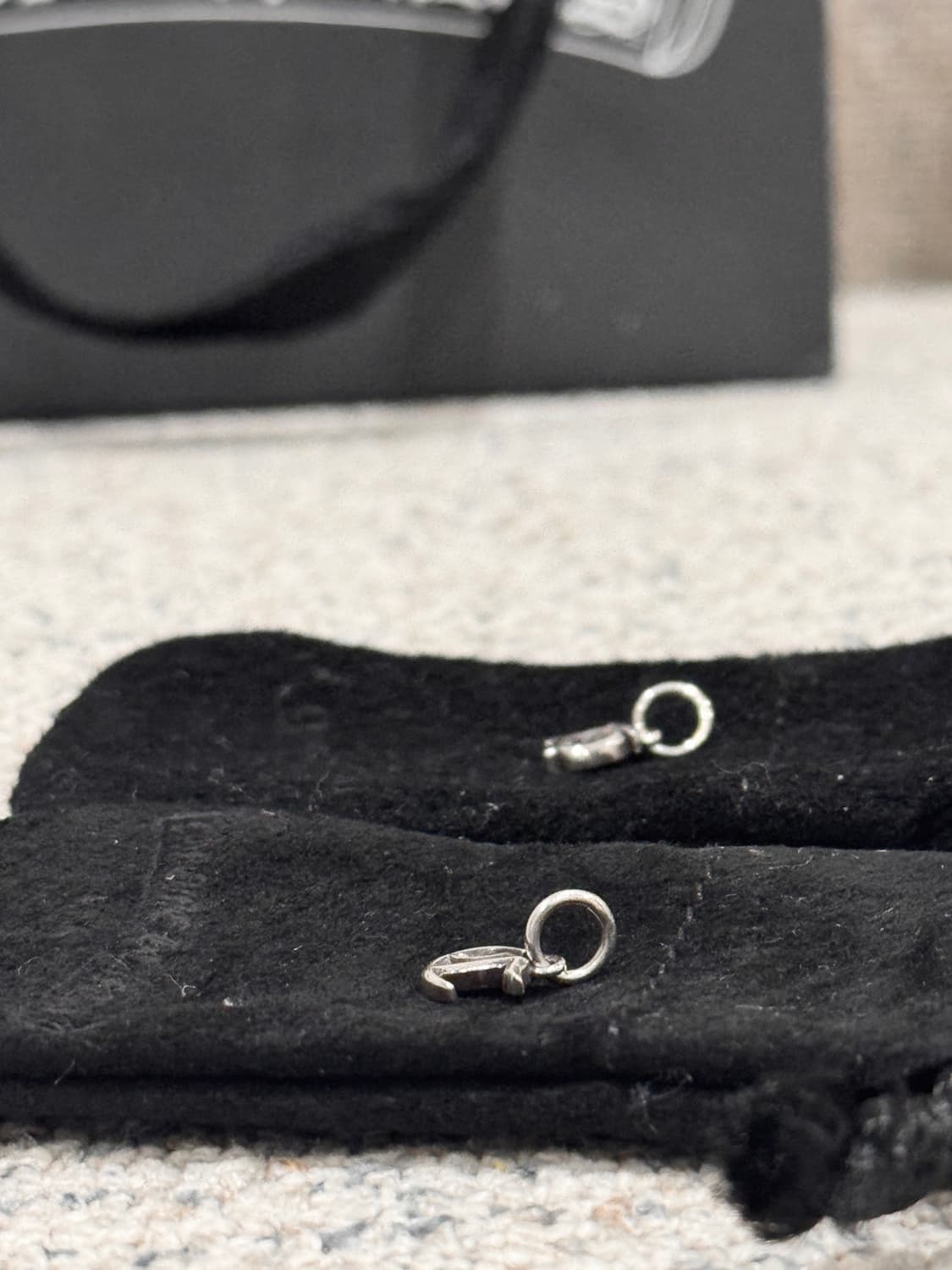 크롬하츠 미니 알파벳 참 팬던트 실버 상품이미지8