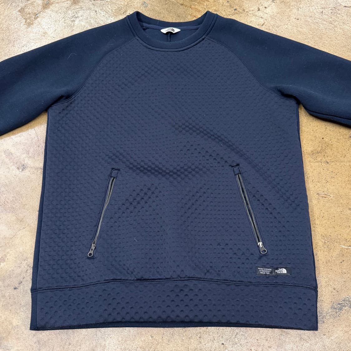 [정품/L] 노스페이스 네이비 엠보싱 맨투맨 b14 상품이미지3