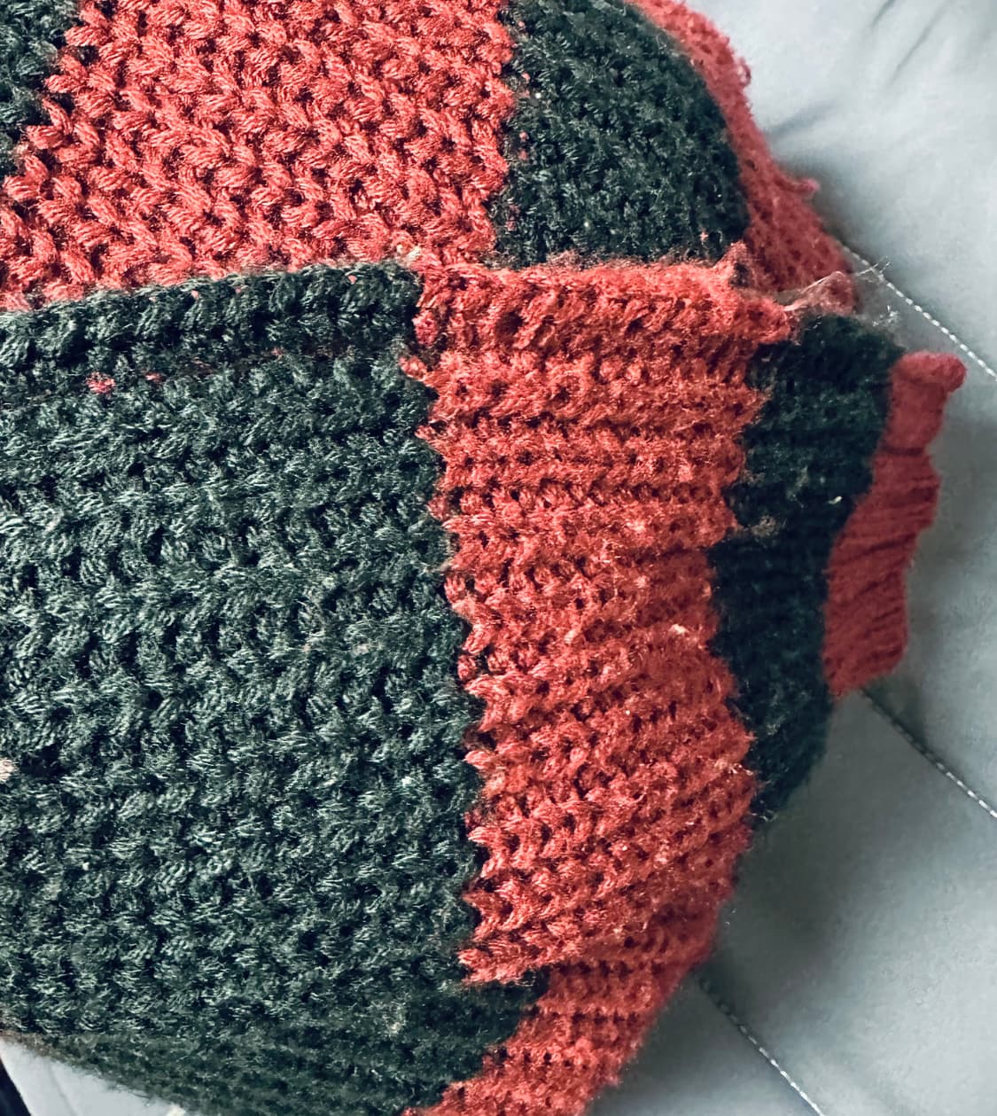 빈티지 레드 단가라 니트 상품이미지3