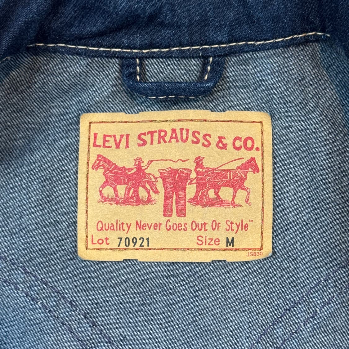 M) 리바이스 아이코닉 데님자켓 TYPE 1 진청 데님 청자켓 상품이미지7