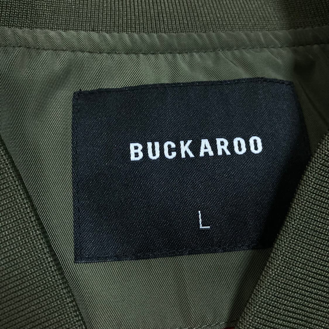 버커루 스몰 로고 카키 MA-1 블루종 자켓 상품이미지4