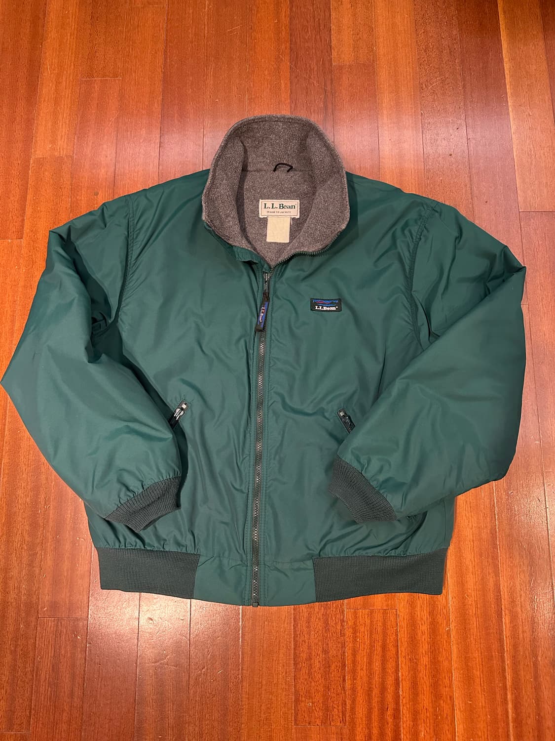 엘엘빈 웜업자켓 그린 L사이즈 상품이미지1