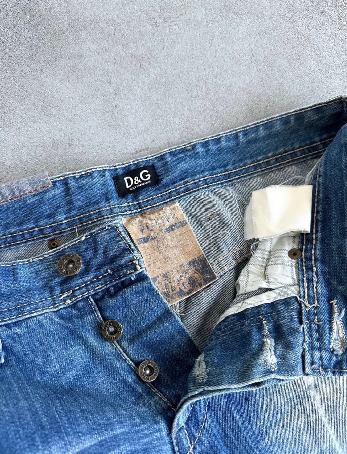 돌체앤가바나 백포켓 블루 워싱 데님팬츠 상품이미지7