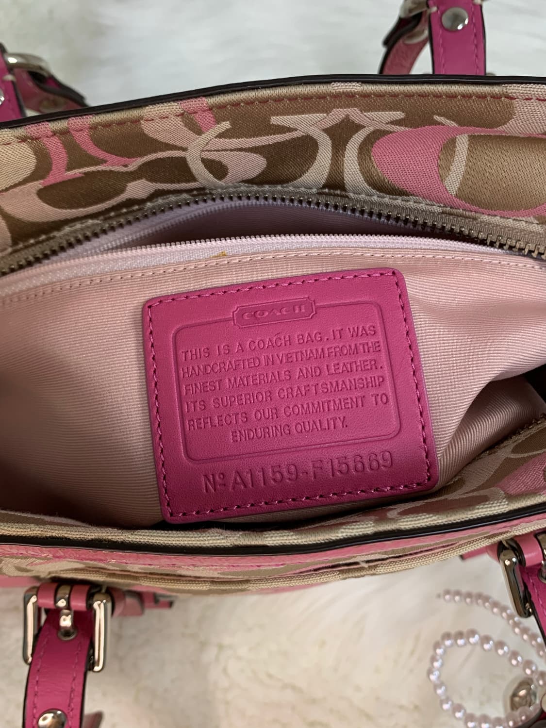 Coach pink tote bag 상품이미지7