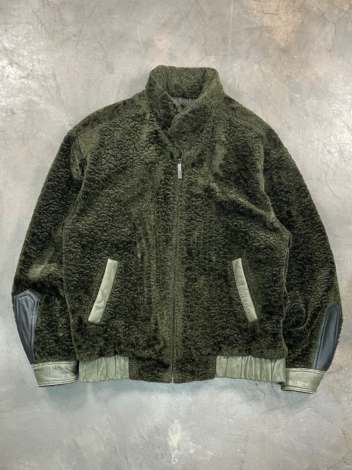 RedOx 레더 패치 플리스 봄버 자켓 상품이미지1