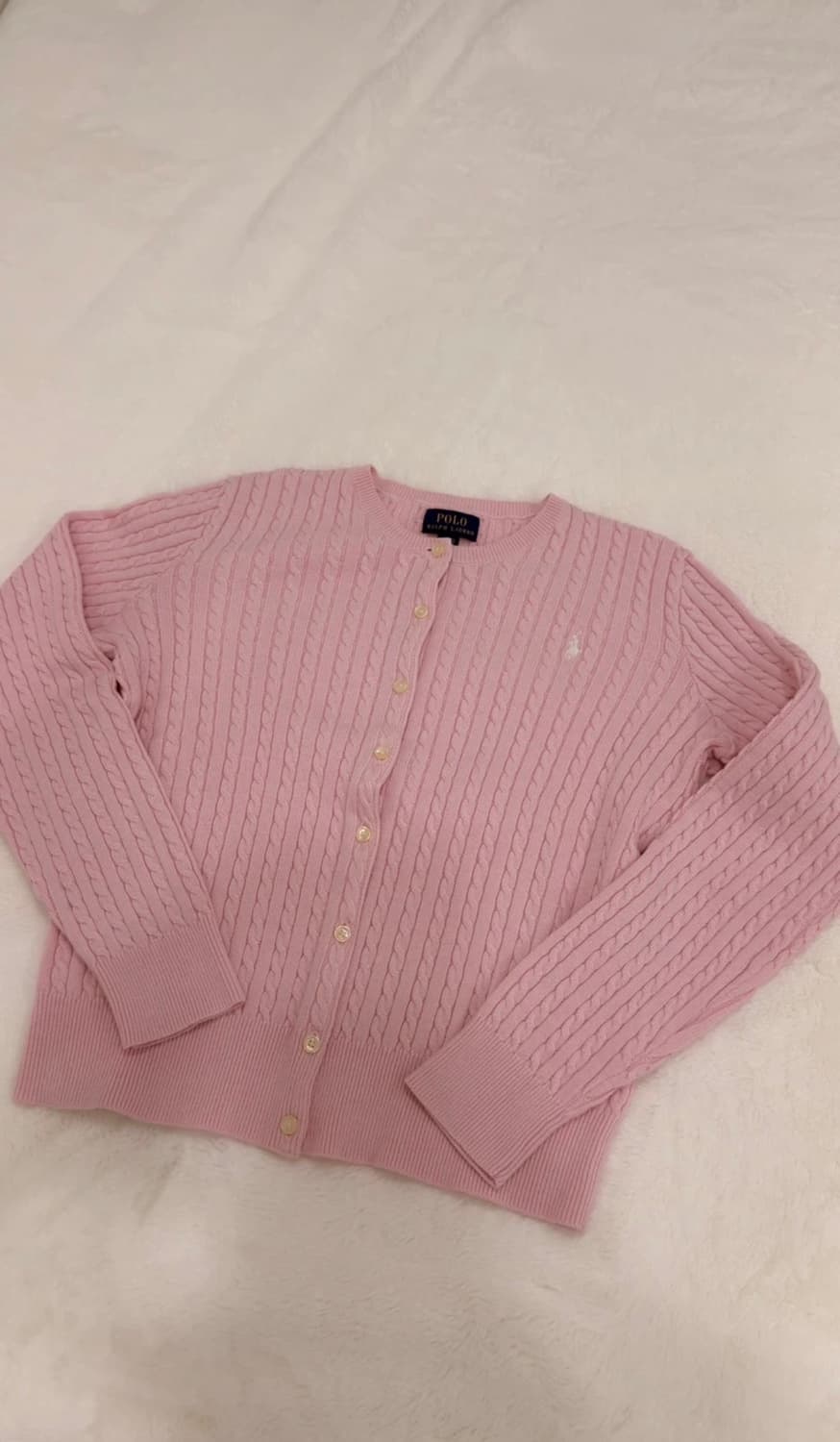 [새상품]폴로 걸즈 꽈배기 가디건 상품이미지1