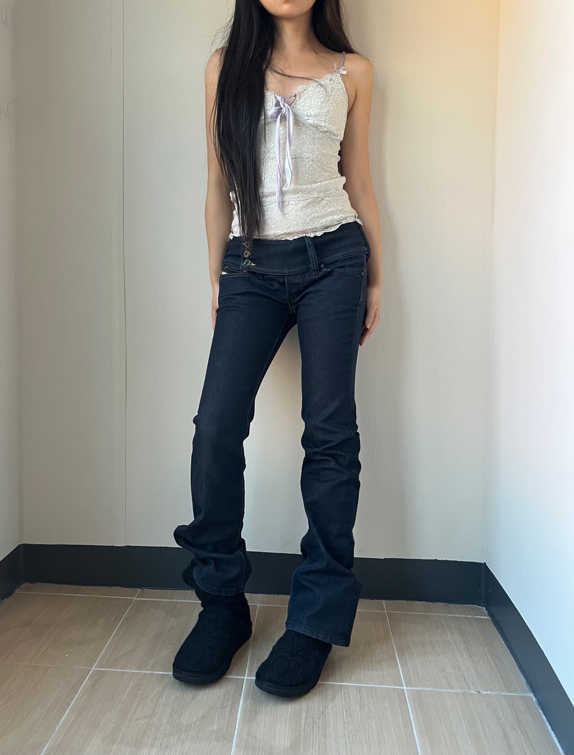 Diesel 디젤 로우라이즈 사이드 버튼 팬츠 상품이미지3