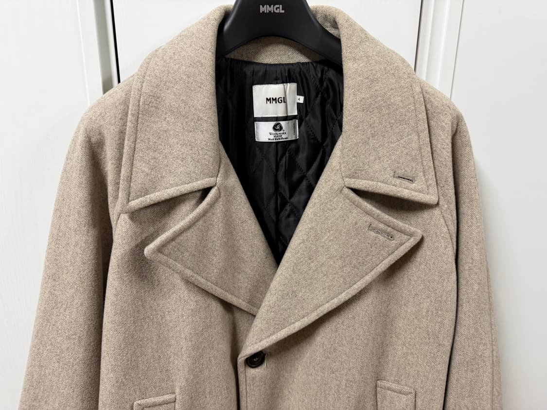 Mmgl 믐글 미니멀 하프 코트 베이지 4 상품이미지3