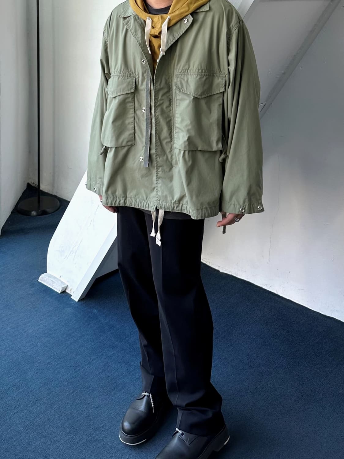 Military 2way zip BIG blouson 상품이미지8