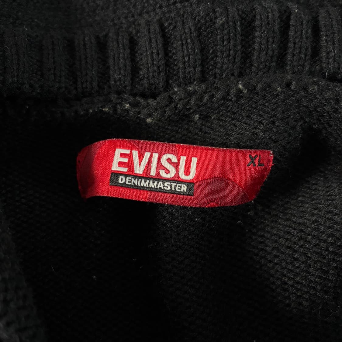 Evisu 에비수 90‘s 다이콕 블랙 니트 후드 자켓 상품이미지6