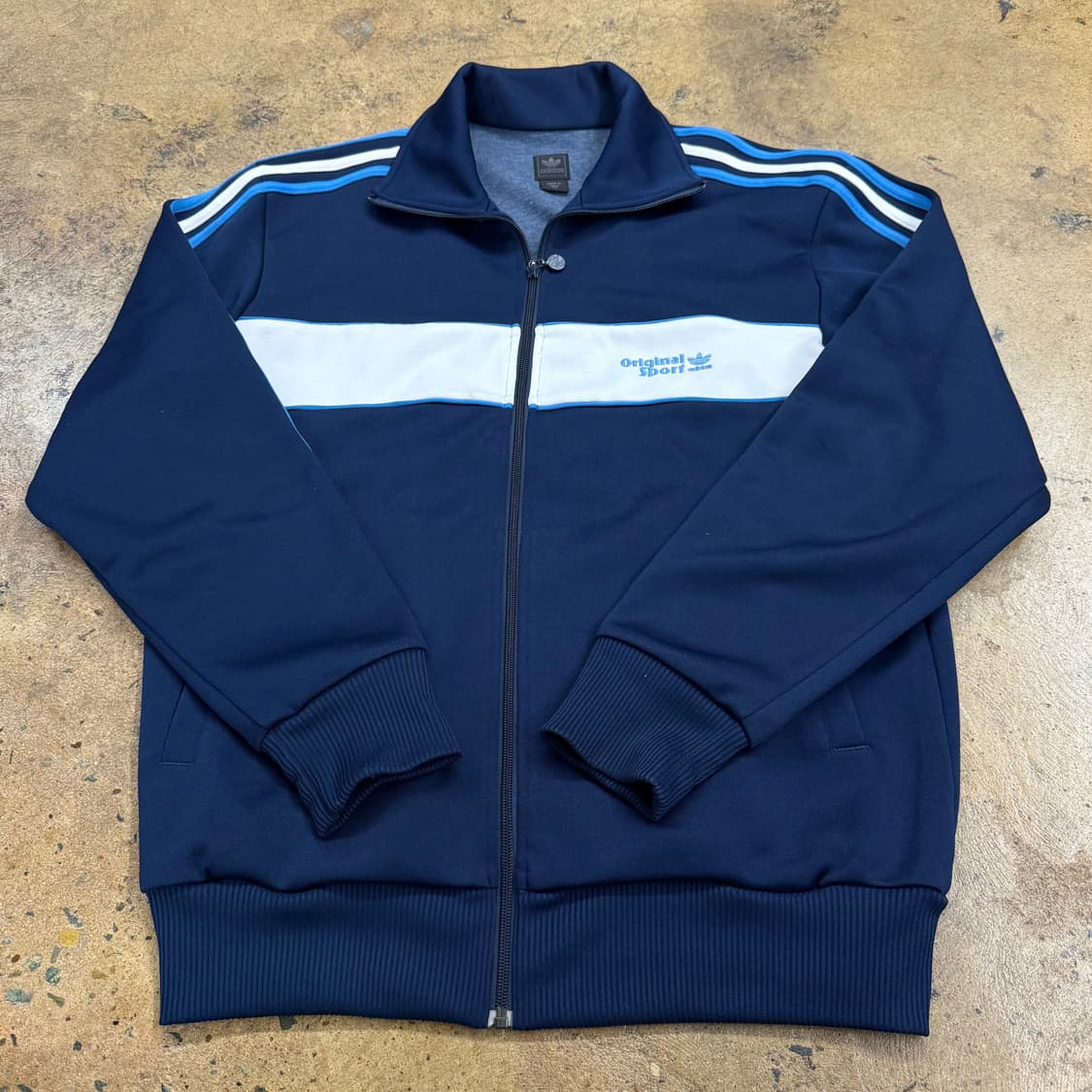 아디다스 네이비 블루 오리지널 스포츠 져지 트랙탑 110 상품이미지2